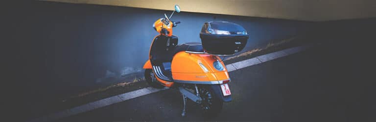 Orange scooter
