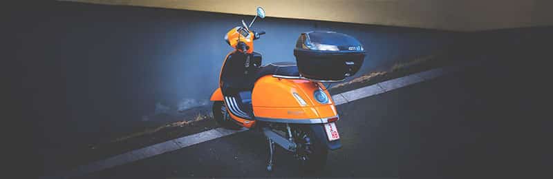 Orange scooter