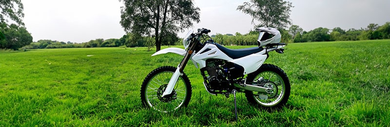 Motorbike in a field