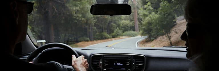 Two people in a car