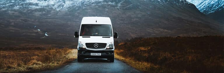 Van on the road