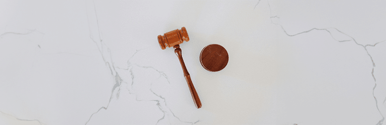 gavel on desk