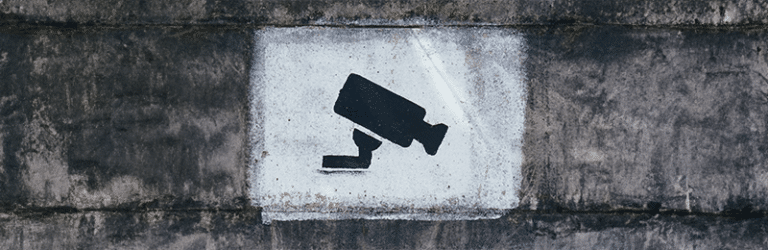 cctv camera illustration on wall
