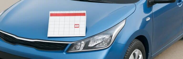 Calendar on car
