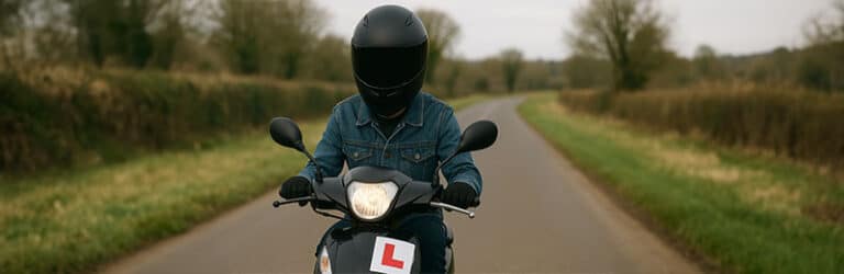 Moped with L plates