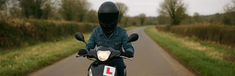 Moped with L plates