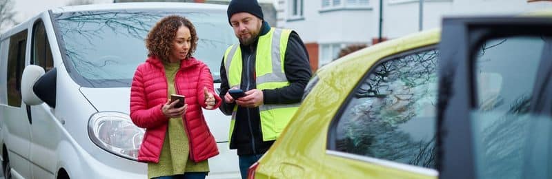 Exchanging car insurance details