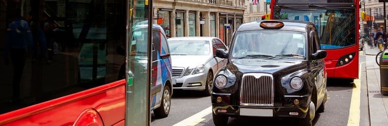 taxi through london