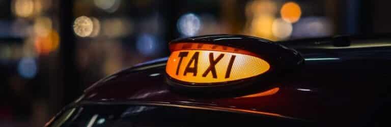 Taxi cab lamp dark