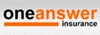 One Answer Insurance logo. Black text, orange line. Navigate to One Answer Insurance website.