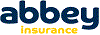 Abbey Insurance logo. "abbey" in navy blue, "insurance" in yellow, stacked below.