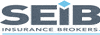 SEIB Insurance Brokers logo. Grey text with a light blue diamond. Navigate to the SEIB website.