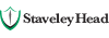 Staveley Head logo. Green shield with sword, next to the company name in grey text.