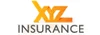 XYZ Insurance logo. Orange letters above grey "INSURANCE" text.